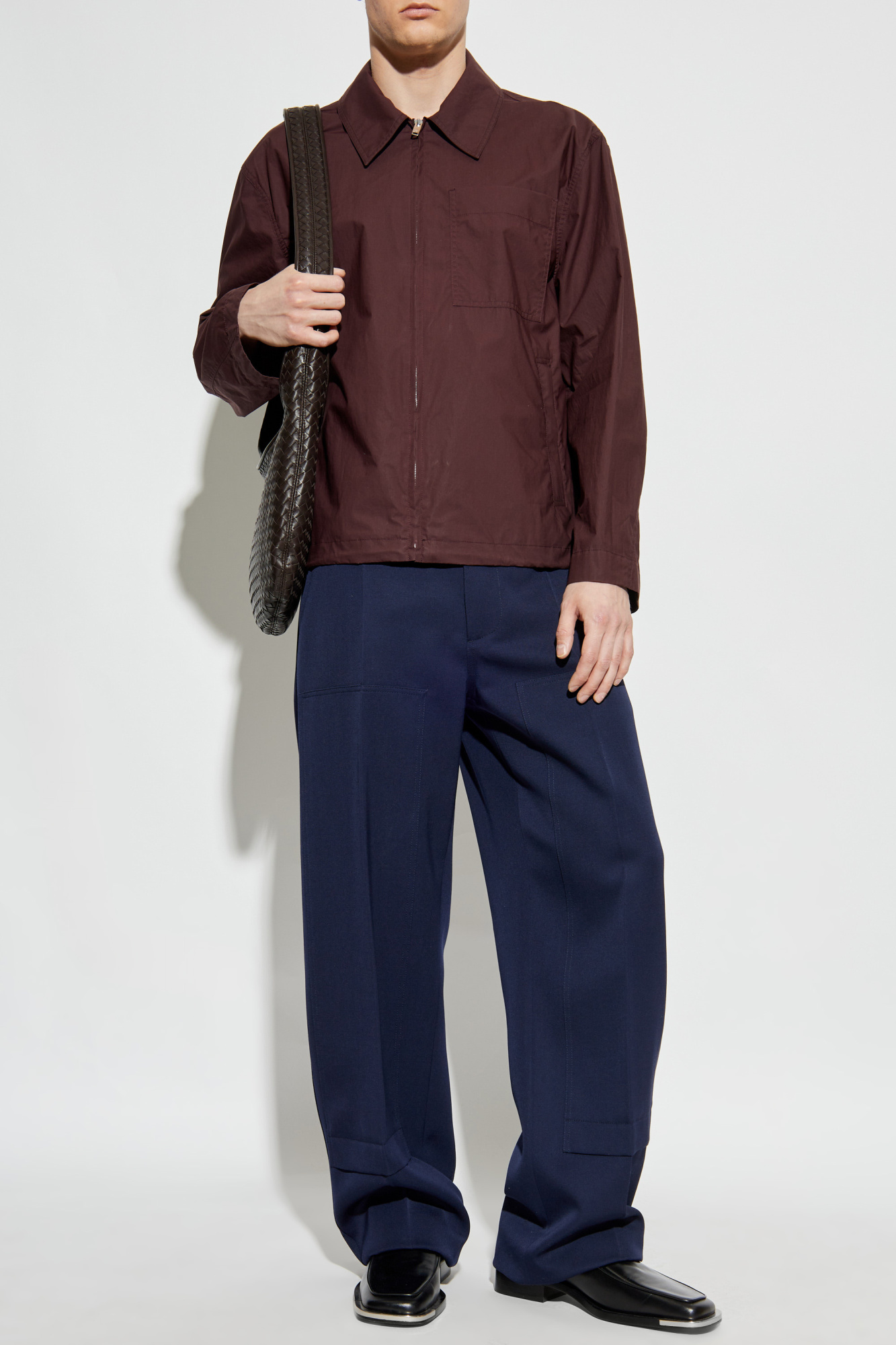 Burgundy Jacket with pocket Bottega Veneta - Vitkac AS